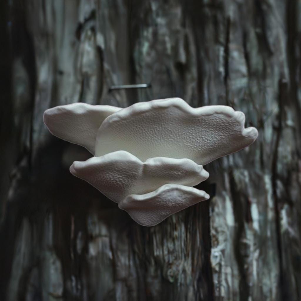 Lumpy Bracket (Trametes Hirsuta) Wall Shelf Display Stand | Wood Decay Fungi Decor Rack | Forest Mushroom Storage Organization - BatCountryCraftsUSA
