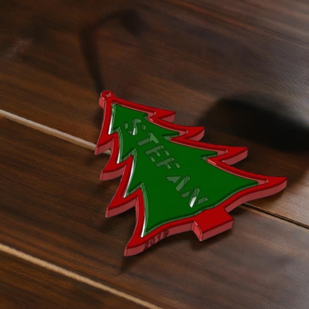 Custom Name < Christmas Ornament < Spinning Tree Decoration < Personalized Holiday Bauble Swivel Design < Family Gift Rotating Tag - BatCountryCraftsUSA