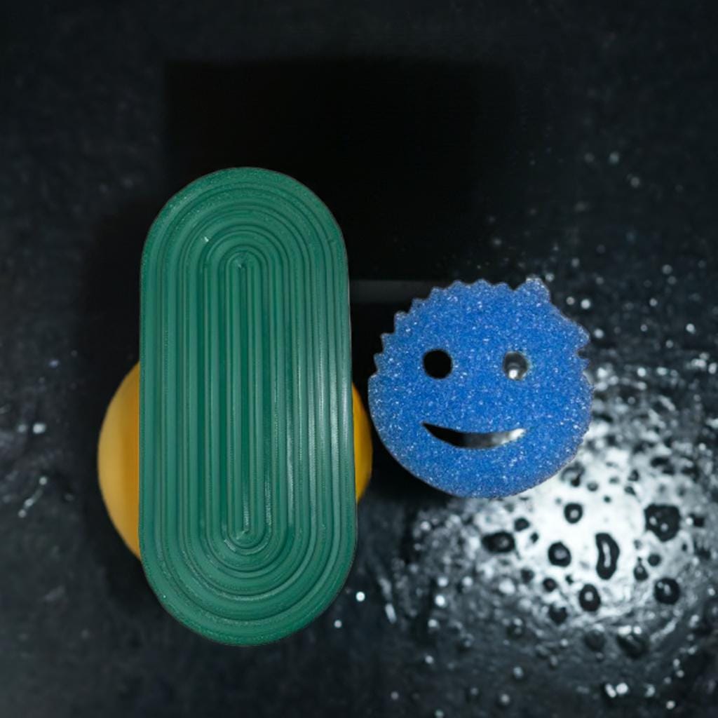 Sponge Holder for Kitchen | Soap Dish - Dish Scrubber Tray- Draining Tray for Sponges, Scrubbers, and Soap, Keeps Counters Dry and Organized - BatCountryCraftsUSA