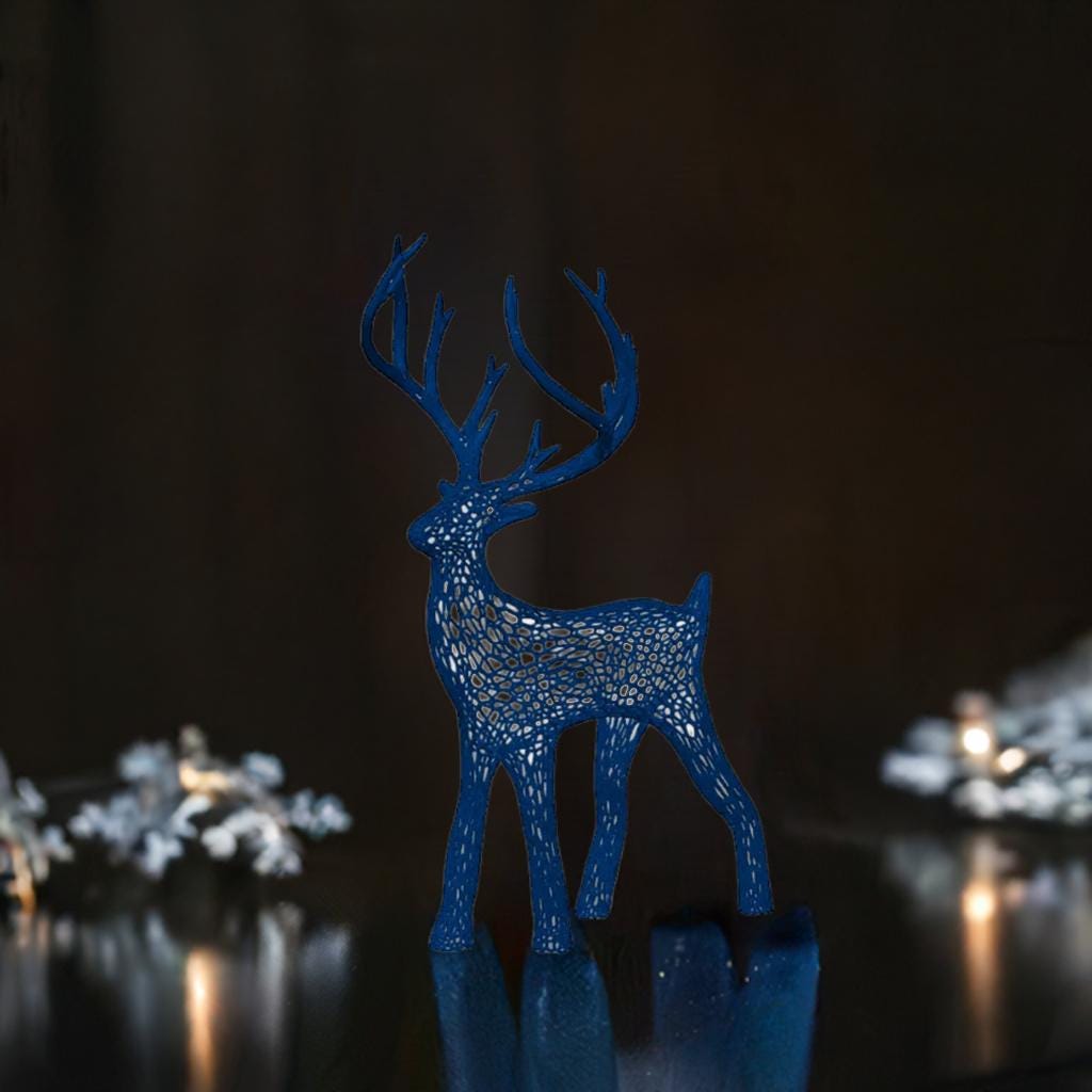 Modern Voronoi Deer Sculpture - Geometric Holiday Art Abstract Christmas Reindeer Contemporary Design - Polygon Art Piece - BatCountryCraftsUSA