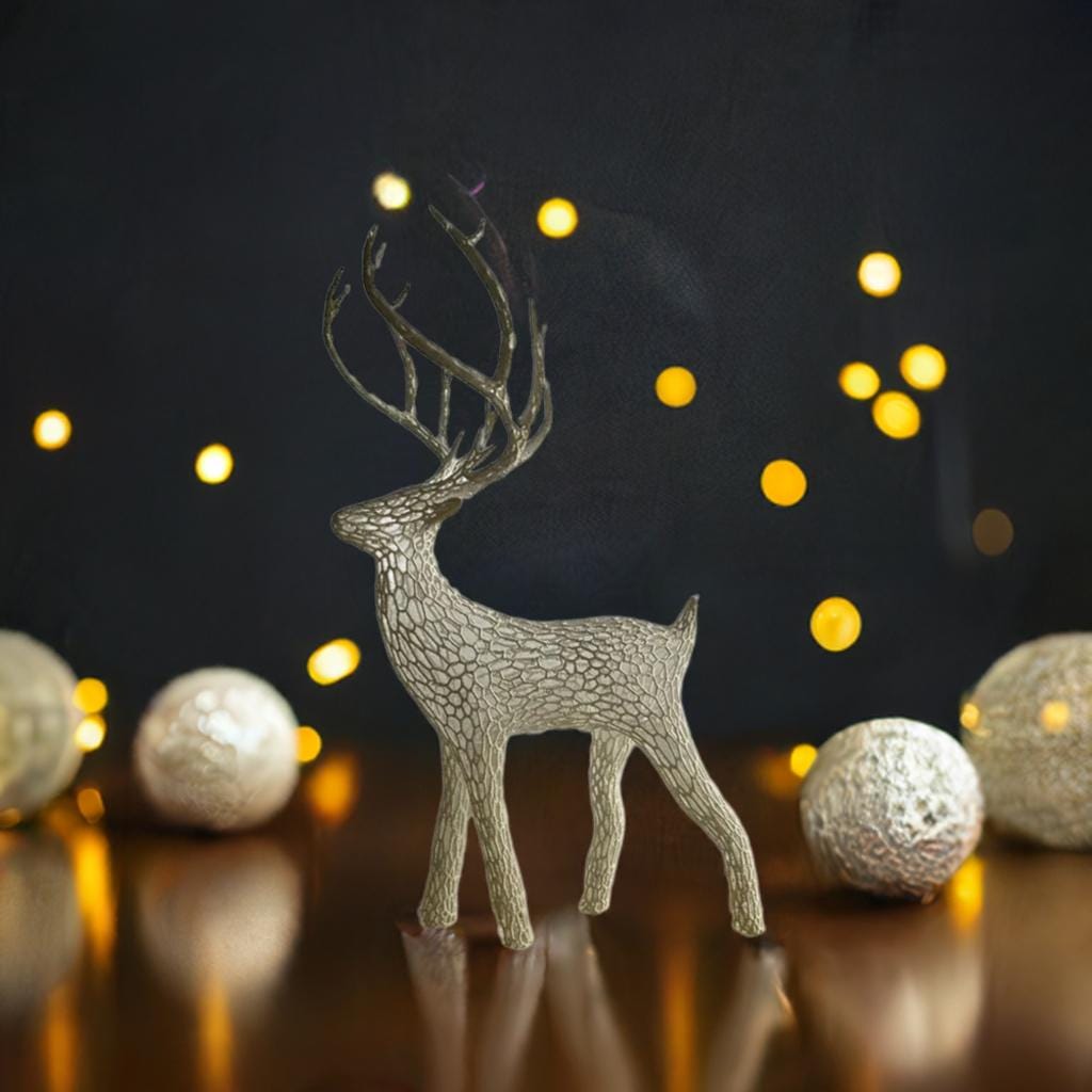 Modern Voronoi Deer Sculpture - Geometric Holiday Art Abstract Christmas Reindeer Contemporary Design - Polygon Art Piece - BatCountryCraftsUSA