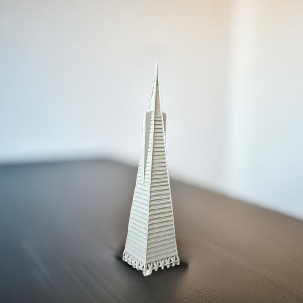 Transamerica Pyramid 3D Model | San Francisco Architectural Landmark | Detailed Desk Display | Iconic Cityscape Sculpture - BatCountryCraftsUSA