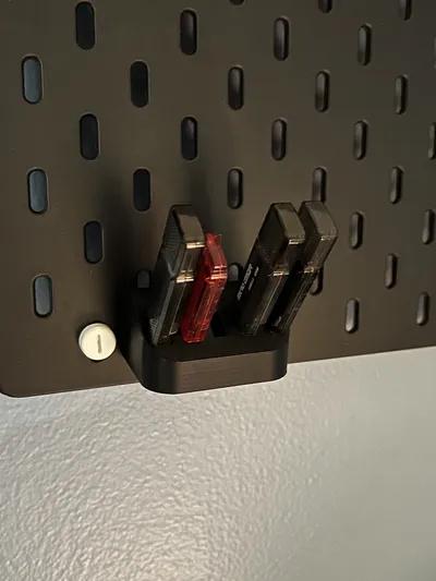 Usb Storage for Ikea Skadis | Pegboard Organizer | Flash Drive Holder | Home Office Storage | Workplace USB Mount - BatCountryCraftsUSA