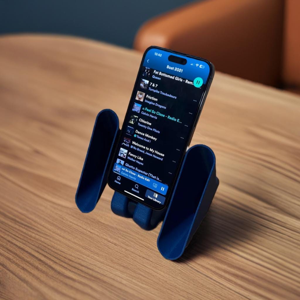 Phone Speaker Stand & Charger Dock | Natural Sound Amplifier | Desk Phone Holder | Audio Booster | Office Phone Stand - BatCountryCraftsUSA