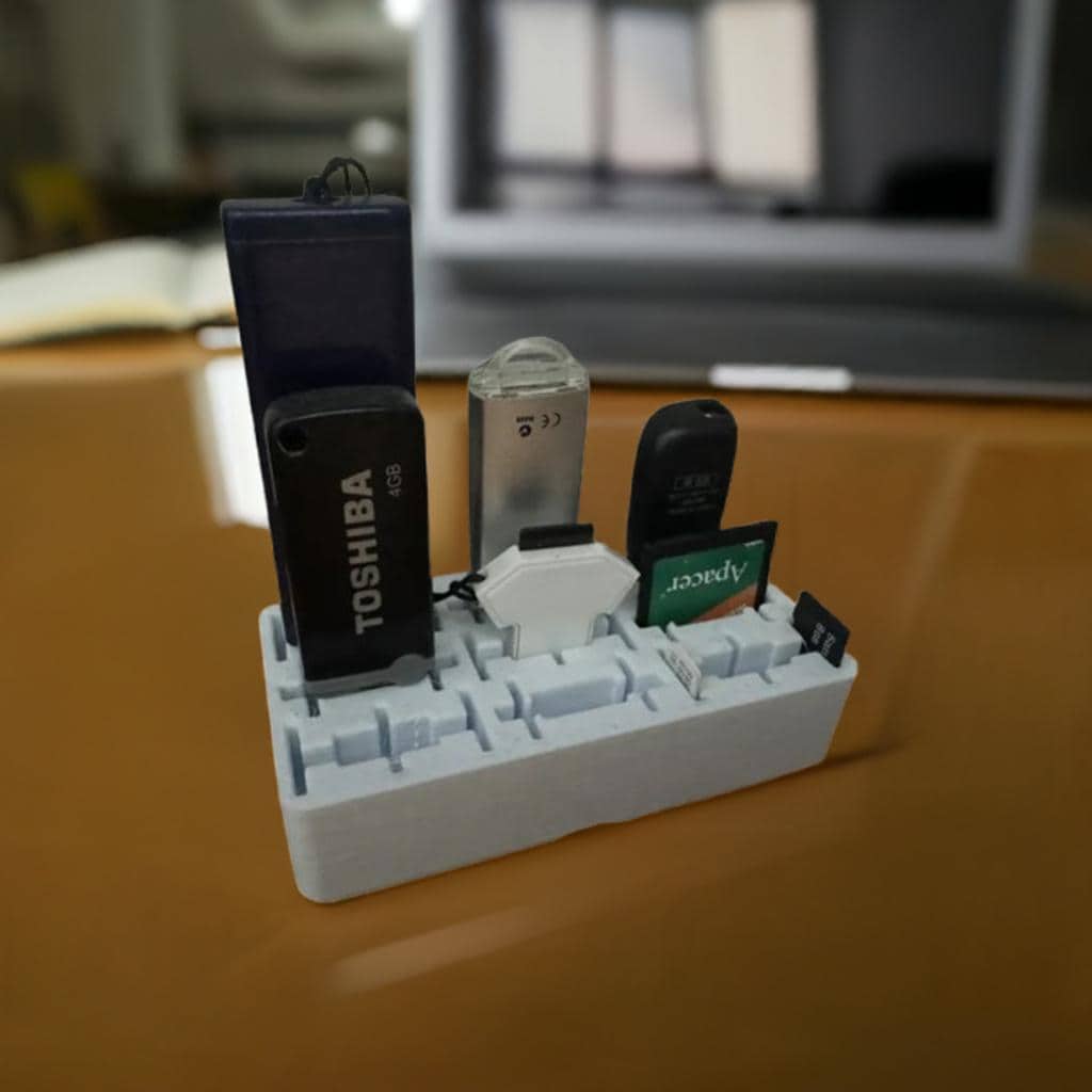 Gridfinity Memory Card Storage System -Professional USB, SD & MicroSD Organizer | Multi-Device Tech Holder | Grid Storage Solution-Media Hub - BatCountryCraftsUSA