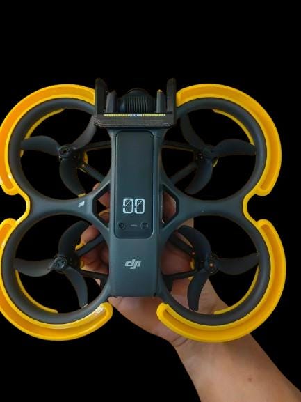 DJI Avata 2 Raised Landing Gear | 1cm Protective Drone Feet | Lightweight Bottom Protection | Precision Drone Accessory for Ground Clearance - BatCountryCraftsUSA