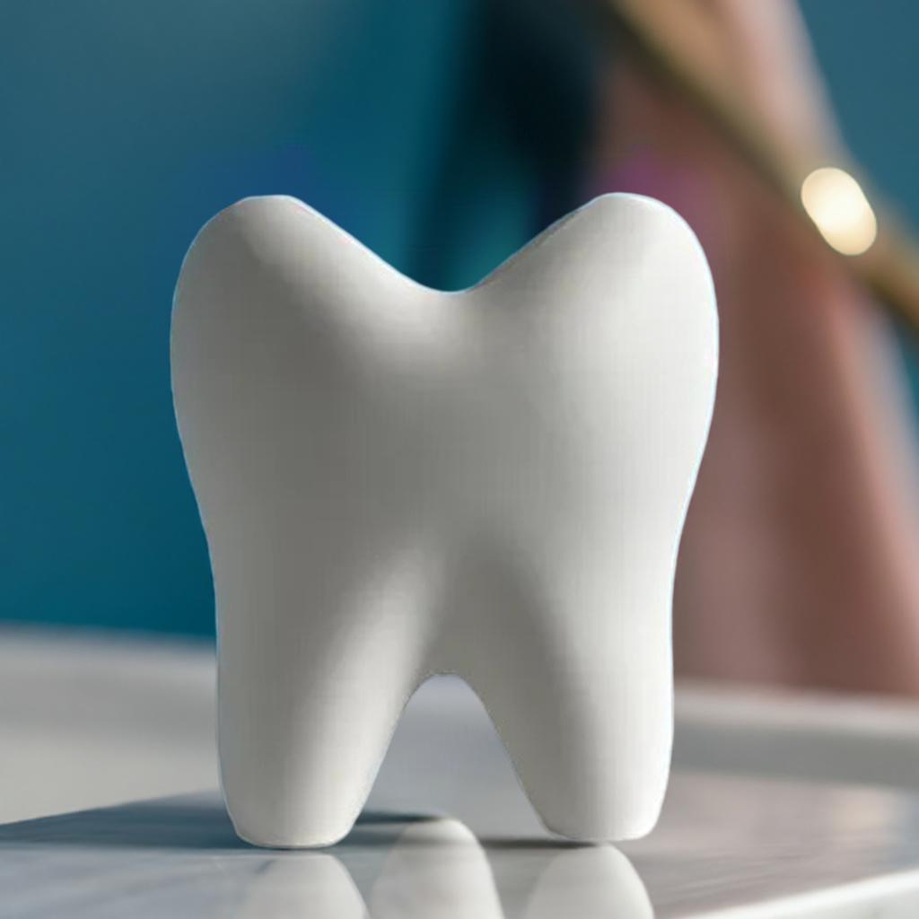 Tooth Shaped Toothbrush Holder | Dental Theme Bathroom Decor | Multiple Brush Stand | Fun Tooth Design | Kids Organizer - BatCountryCraftsUSA