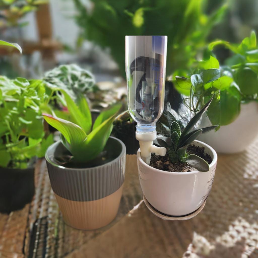 Adjustable Plant Drip Irrigator Set of 3 | Water Flow Control System | Triple Self-Watering Device | Plant Care Kit - BatCountryCraftsUSA