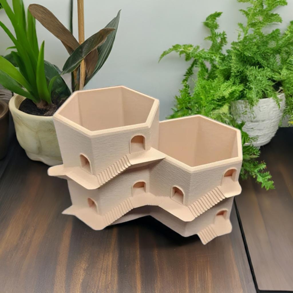 Double Mystery Door Planter | Succulent Pot with Drainage | Decorative Plant Holder | Two Size Options | Garden Decor - BatCountryCraftsUSA