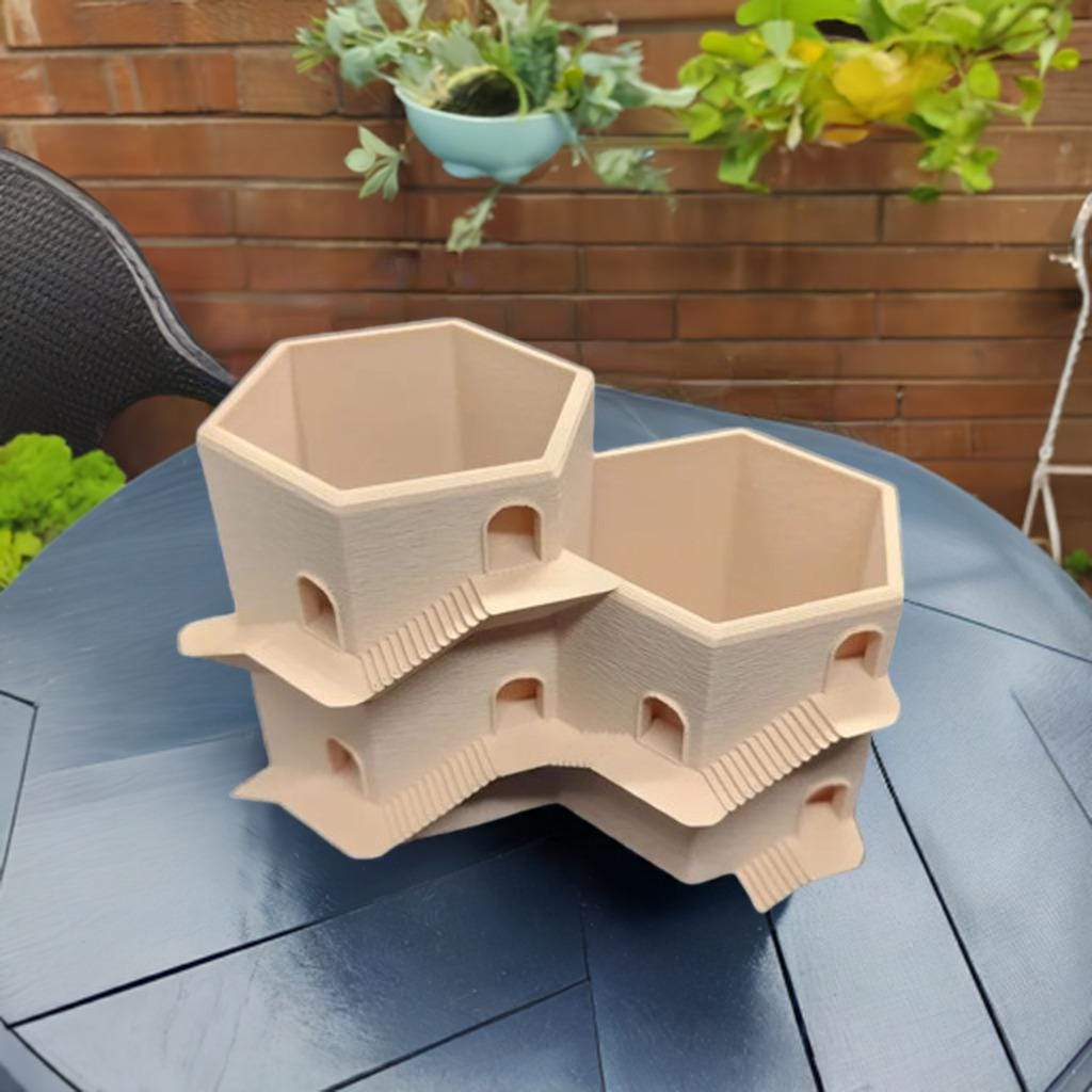 Double Mystery Door Planter | Succulent Pot with Drainage | Decorative Plant Holder | Two Size Options | Garden Decor - BatCountryCraftsUSA