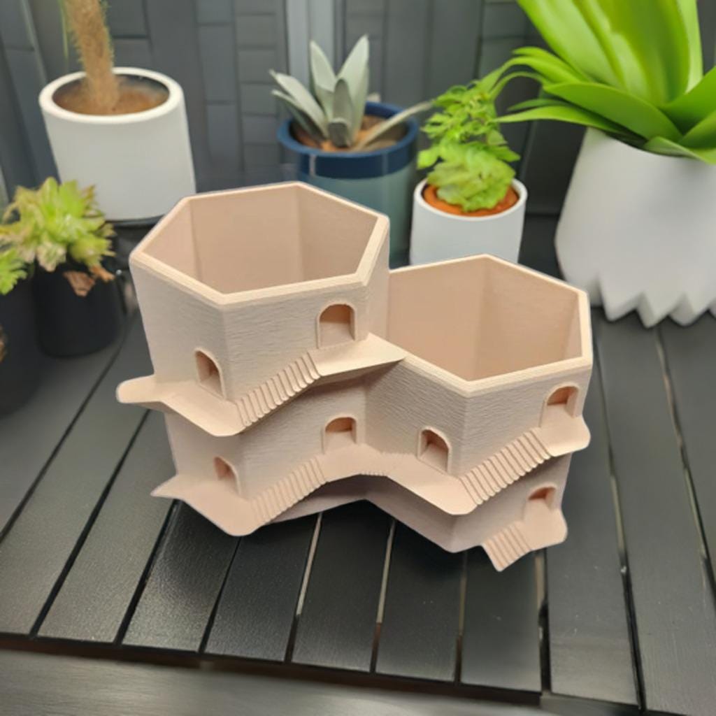 Double Mystery Door Planter | Succulent Pot with Drainage | Decorative Plant Holder | Two Size Options | Garden Decor - BatCountryCraftsUSA