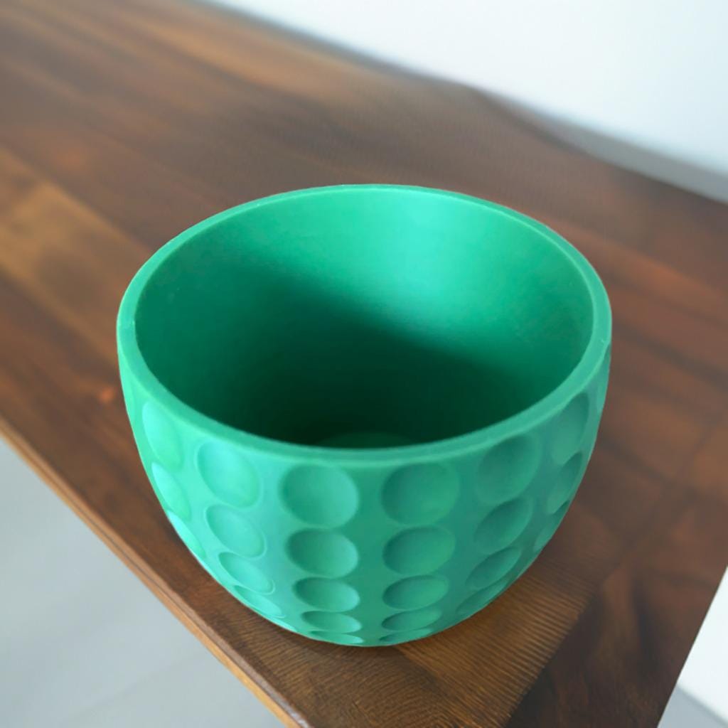 Retro Golf Ball Planter | Modern Plant Pot | Decorative Succulent Holder | Home Decor | Sports Design - BatCountryCraftsUSA