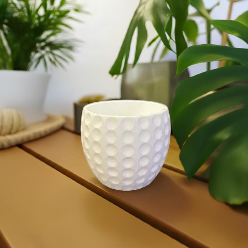 Retro Golf Ball Planter | Modern Plant Pot | Decorative Succulent Holder | Home Decor | Sports Design - BatCountryCraftsUSA