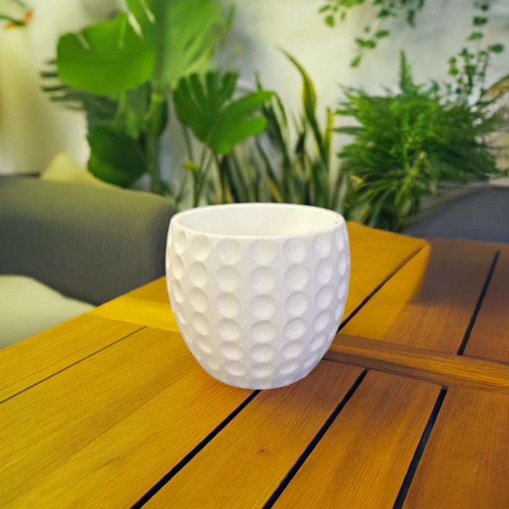 Retro Golf Ball Planter | Modern Plant Pot | Decorative Succulent Holder | Home Decor | Sports Design - BatCountryCraftsUSA