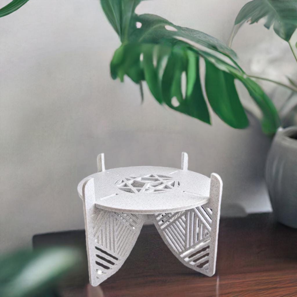 Geometric Plant Stand 4" & 6" | Modern Plant Riser with Pattern | Indoor Plant Display | Decorative Plant Holder | Contemporary Stand - BatCountryCraftsUSA