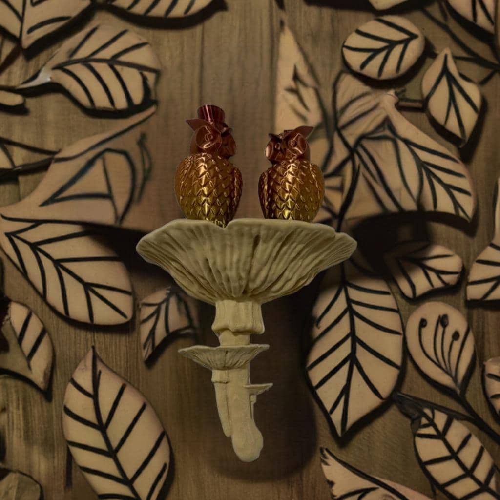 Mushroom Wall Shelf Display | Amanita Fungi Design | 2 Size Options | Woodland Wall Art | Nature Home Decor | Organic Wall Mount - BatCountryCraftsUSA