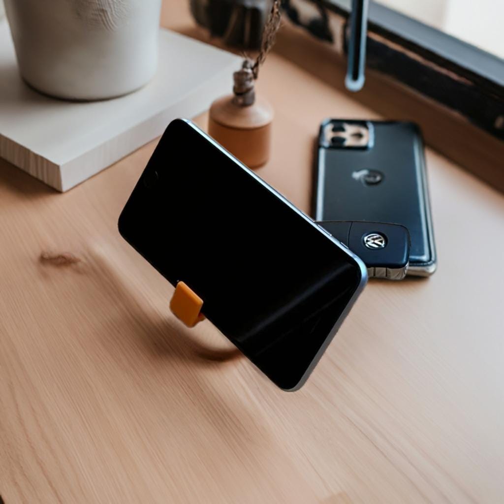 Portable Phone Stand Keychain | Phone Holder Key Ring | Collapsible Phone Rest | Mini Kickstand Keychain - BatCountryCraftsUSA