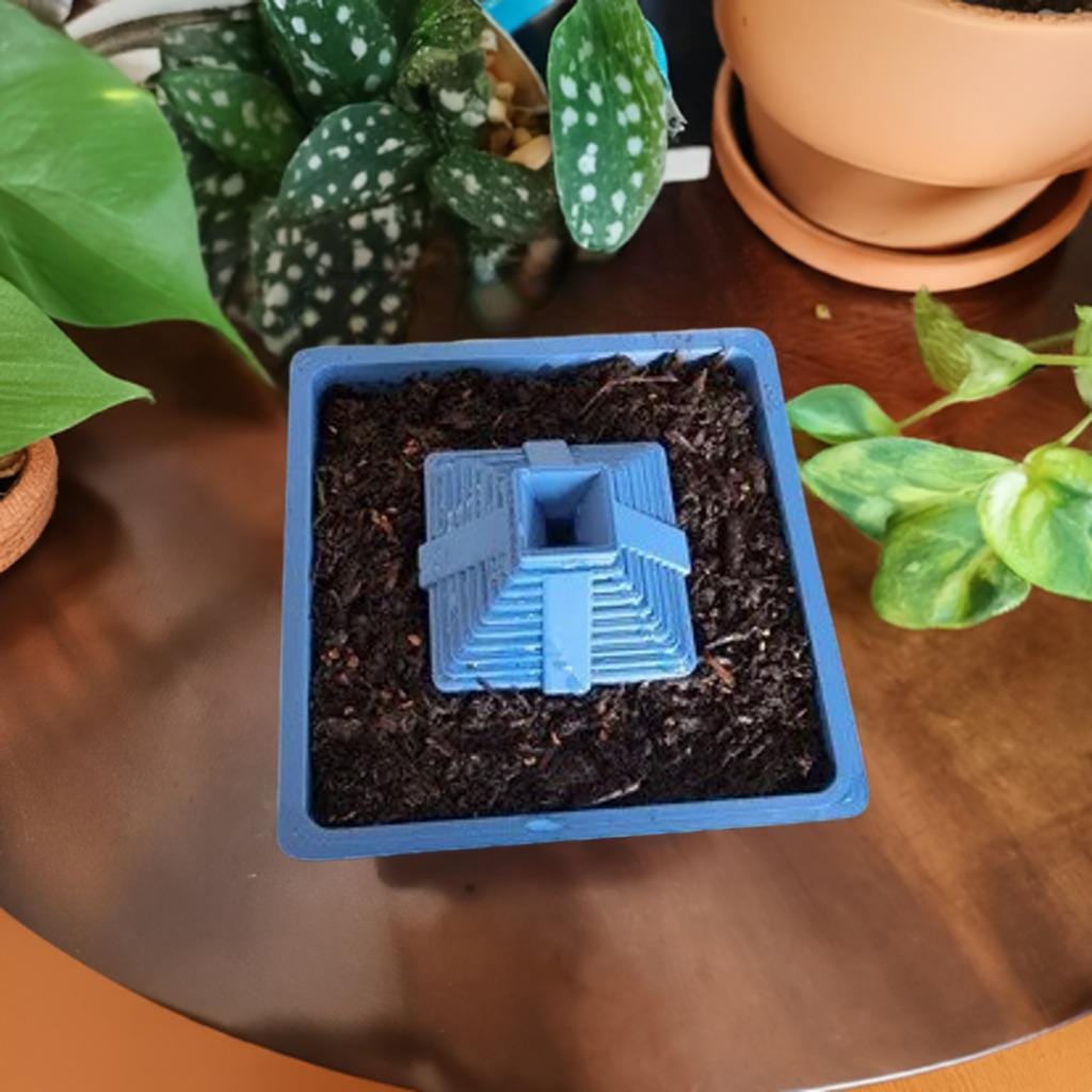 Mayan Pyramid Planter | Ancient Temple Plant Pot | Aztec Succulent Planter | Historical Decor | Mini Garden Display - BatCountryCraftsUSA