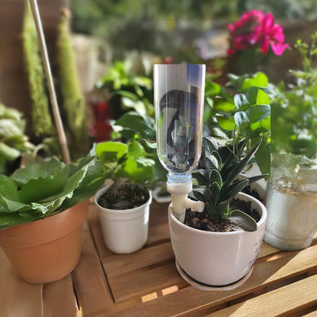 Adjustable Plant Drip Irrigator Set of 3 | Water Flow Control System | Triple Self-Watering Device | Plant Care Kit - BatCountryCraftsUSA