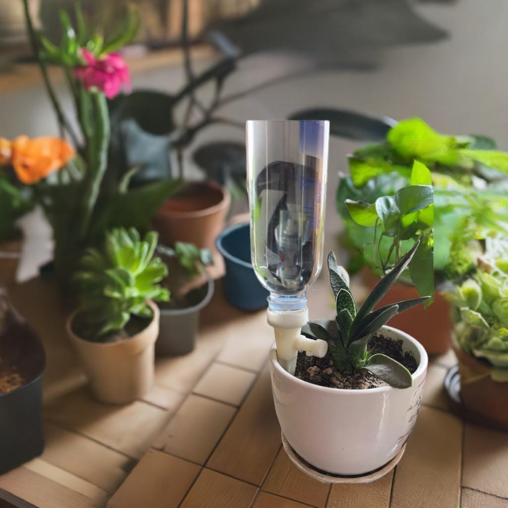 Adjustable Plant Drip Irrigator Set of 3 | Water Flow Control System | Triple Self-Watering Device | Plant Care Kit - BatCountryCraftsUSA