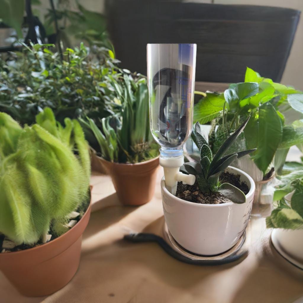 Adjustable Plant Drip Irrigator Set of 3 | Water Flow Control System | Triple Self-Watering Device | Plant Care Kit - BatCountryCraftsUSA