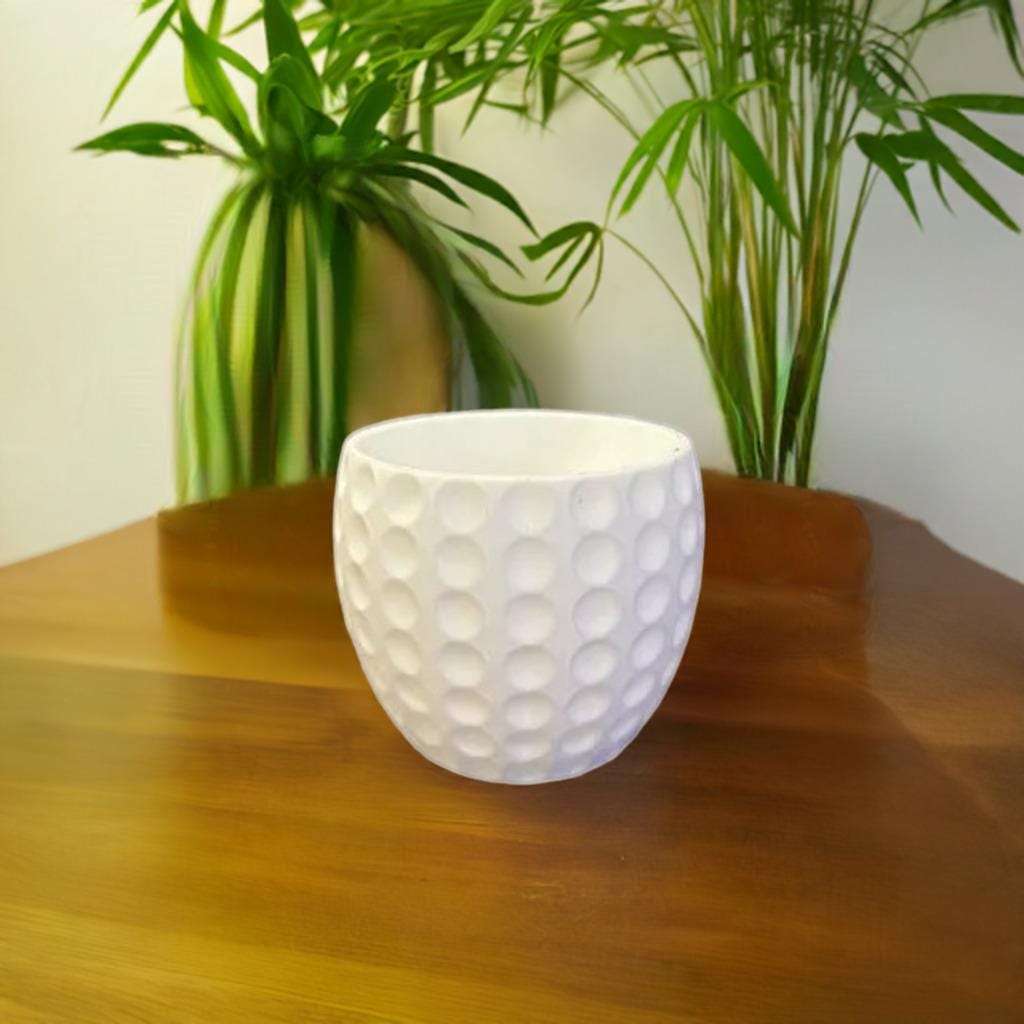 Retro Golf Ball Planter | Modern Plant Pot | Decorative Succulent Holder | Home Decor | Sports Design - BatCountryCraftsUSA