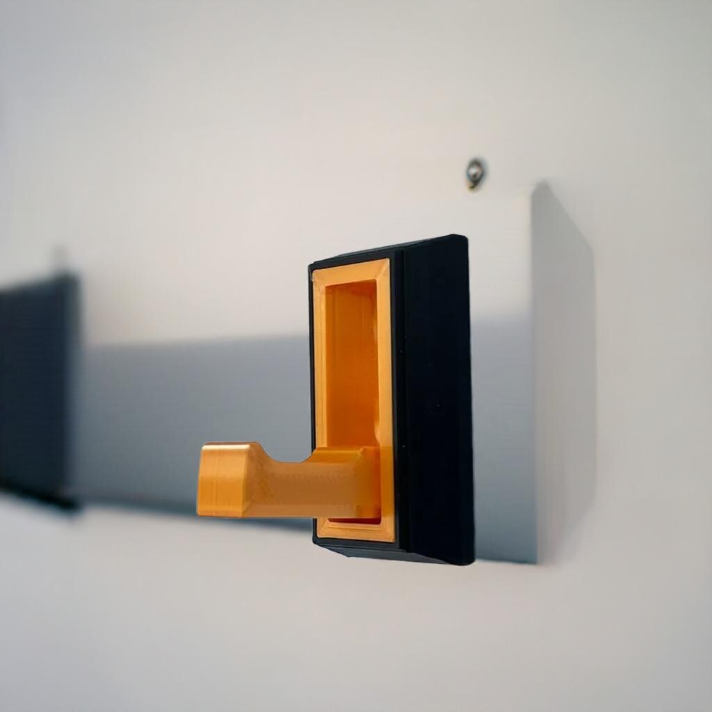Foldable Wall Hook | Space-Saving Storage Solution | Collapsible Hook | Minimalist Wall Mount | Hidden Wall Hanger - BatCountryCraftsUSA