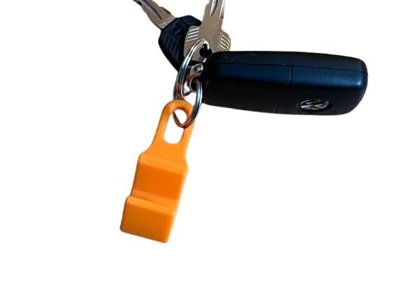 Portable Phone Stand Keychain | Phone Holder Key Ring | Collapsible Phone Rest | Mini Kickstand Keychain - BatCountryCraftsUSA