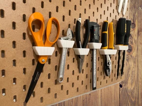 IKEA Pegboard Tool Holder | Skadis Compatible Tool Hook | Pegboard Organizer | Tool Storage | Regular & Wide Sizes | Garage Organization - BatCountryCraftsUSA