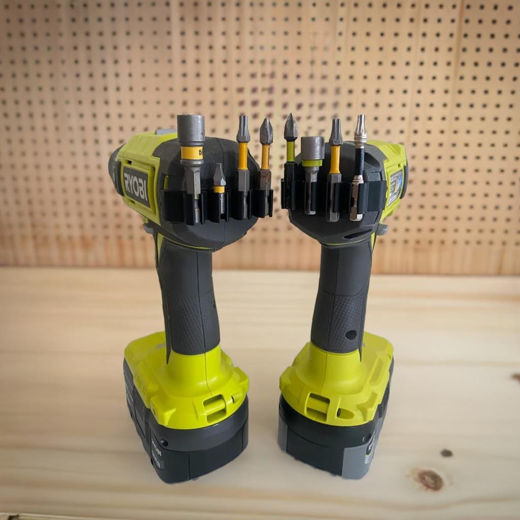 Ryobi Drill Bit Holder | Impact Driver Bit Organizer | Tool Storage Mount | Ryobi Tool Accessory | Drill Bit Organization System - BatCountryCraftsUSA