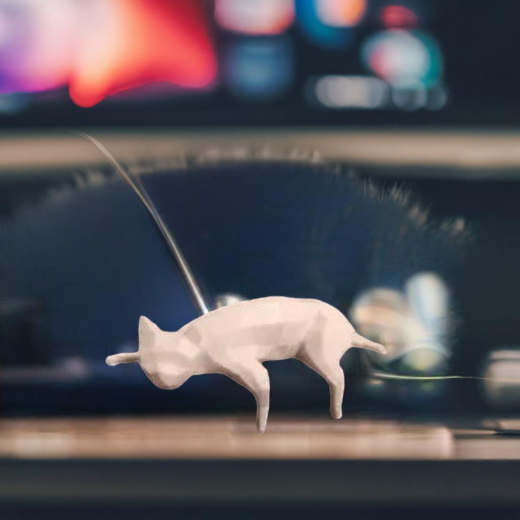 Low Poly Sleepy Cat Figurine | Modern Cat Sculpture | Minimalist Pet Decor | Cat Lover Gift | 3D Printed Art | Piano Keyboard Decor | Desk - BatCountryCraftsUSA