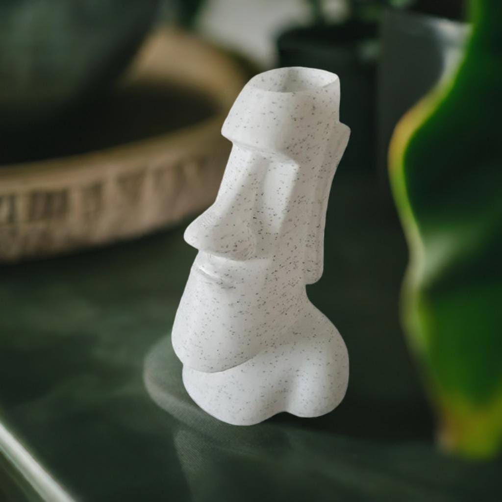Moai Head Planter | Easter Island Statue Vase | Polynesian Decor | Tiki Planter | Indoor Garden Pot | Succulent Planter | Modern Home Accent - BatCountryCraftsUSA