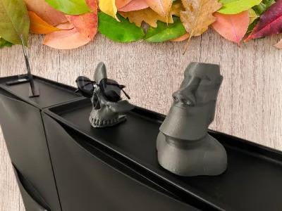 Moai Head Planter | Easter Island Statue Vase | Polynesian Decor | Tiki Planter | Indoor Garden Pot | Succulent Planter | Modern Home Accent - BatCountryCraftsUSA