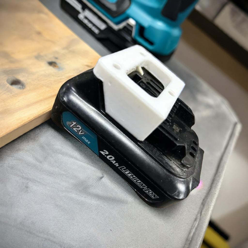 Makita 12V Battery Wall Mount | Li-ion Battery Holder | Tool Organization | Workshop Storage | Cordless Tool Accessory | Garage Tool Rack - BatCountryCraftsUSA