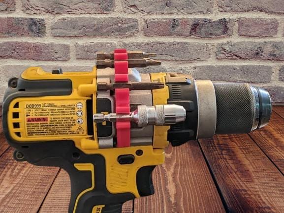 DeWalt Bit Clip | DCD999 Drill Bit Holder | Tool Accessory | Drill Driver Attachment | DeWalt Drill Accessory | Bit Organizer Workshop Tool - BatCountryCraftsUSA