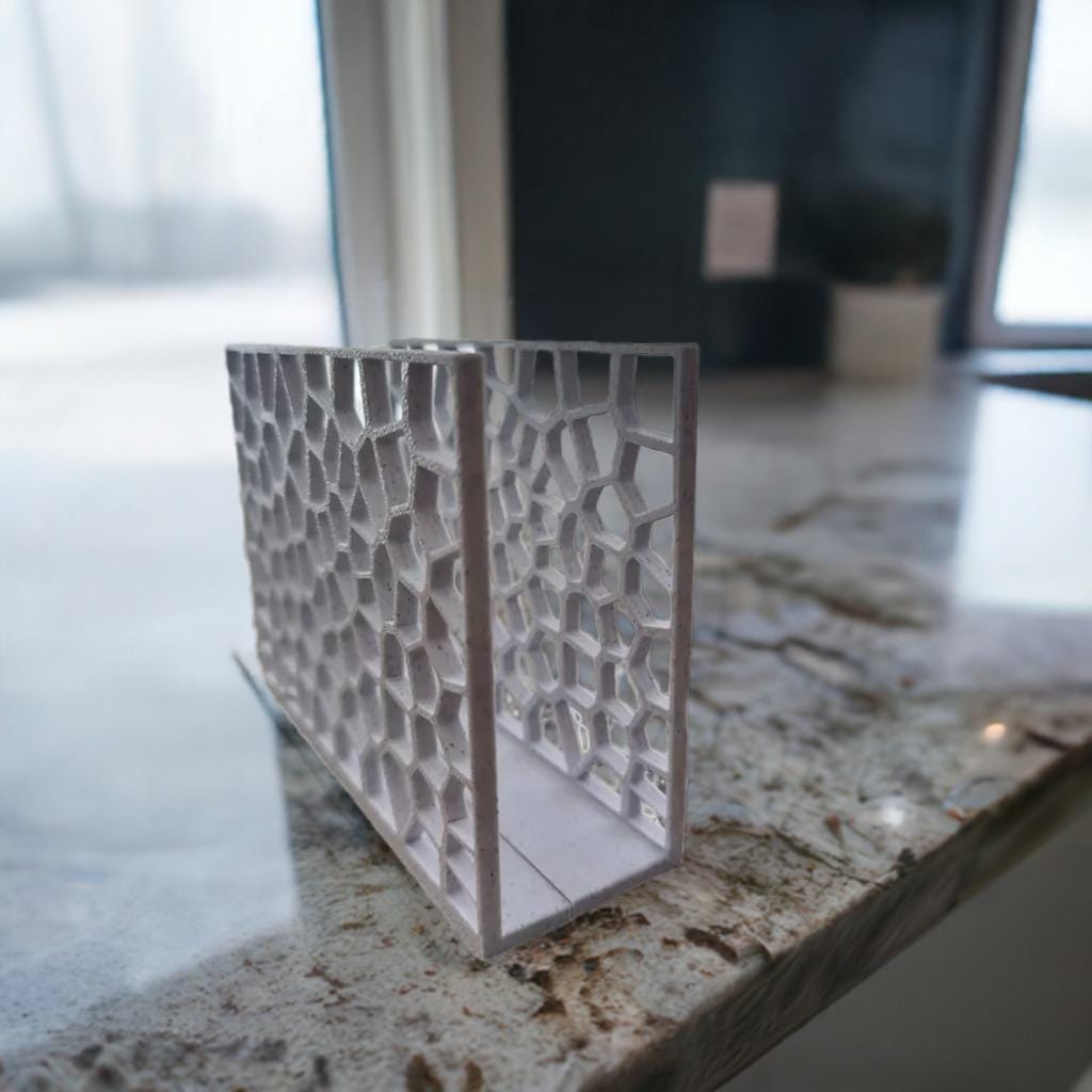 Voronoi Napkin Holder | Modern Table Accessory Geometric Design | Contemporary Dining Decor Kitchen Table Organizer Minimalist Napkin Stand - BatCountryCraftsUSA