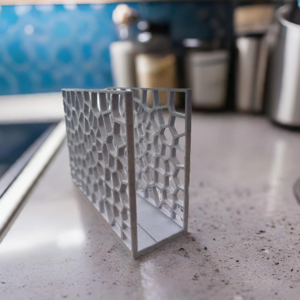 Voronoi Napkin Holder | Modern Table Accessory Geometric Design | Contemporary Dining Decor Kitchen Table Organizer Minimalist Napkin Stand - BatCountryCraftsUSA
