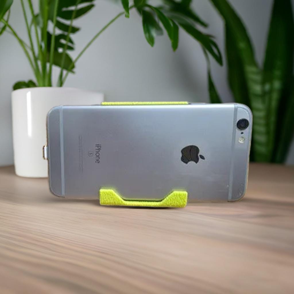 Curved Smartphone Stand | Minimalist Phone Holder for Desk Kitchen Nightstand | Modern Design Phone Dock | Universal Device - BatCountryCraftsUSA