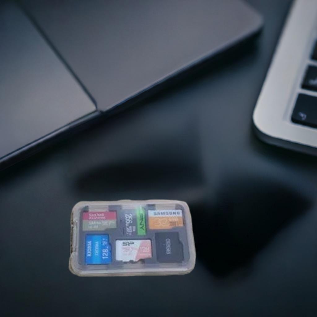 MicroSD Card Organizer Case Insert | Memory Card Storage Solution | 2 & 6 Card Holder Options | SD Adapter Compatible - BatCountryCraftsUSA