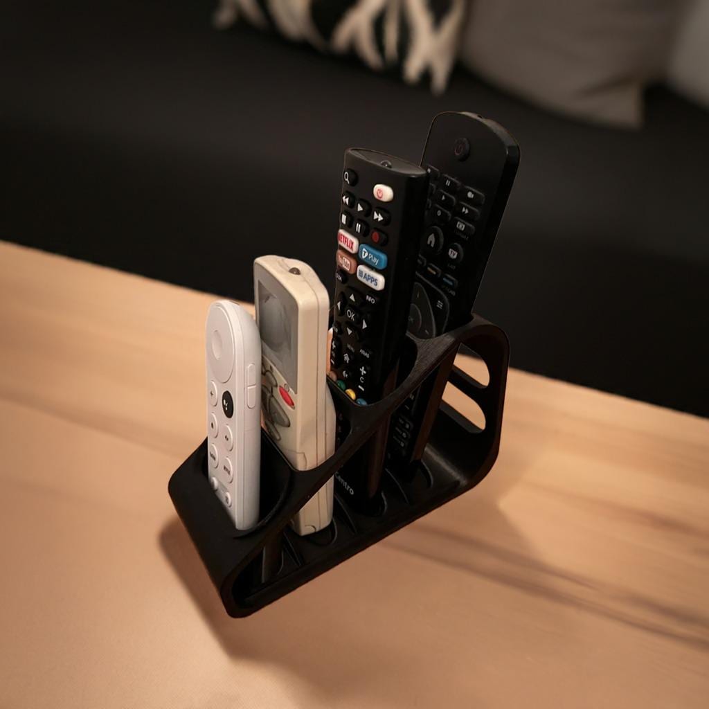 Multi Remote Control Organizer Set | TV Media Caddy with Small Adapter | Entertainment Center Accessory | 2-Size Options - BatCountryCraftsUSA