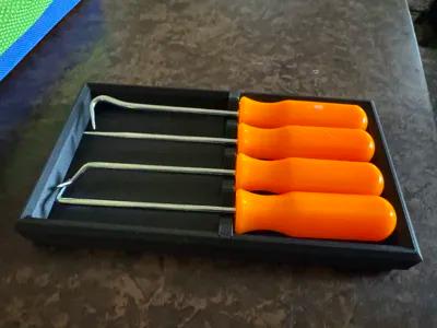 Harbor Freight Pick Organizer | Tool Holder Storage | 4 Piece Pick Set Holder | Workshop Organizer | Tool Box Accessory | Tool Tray - BatCountryCraftsUSA