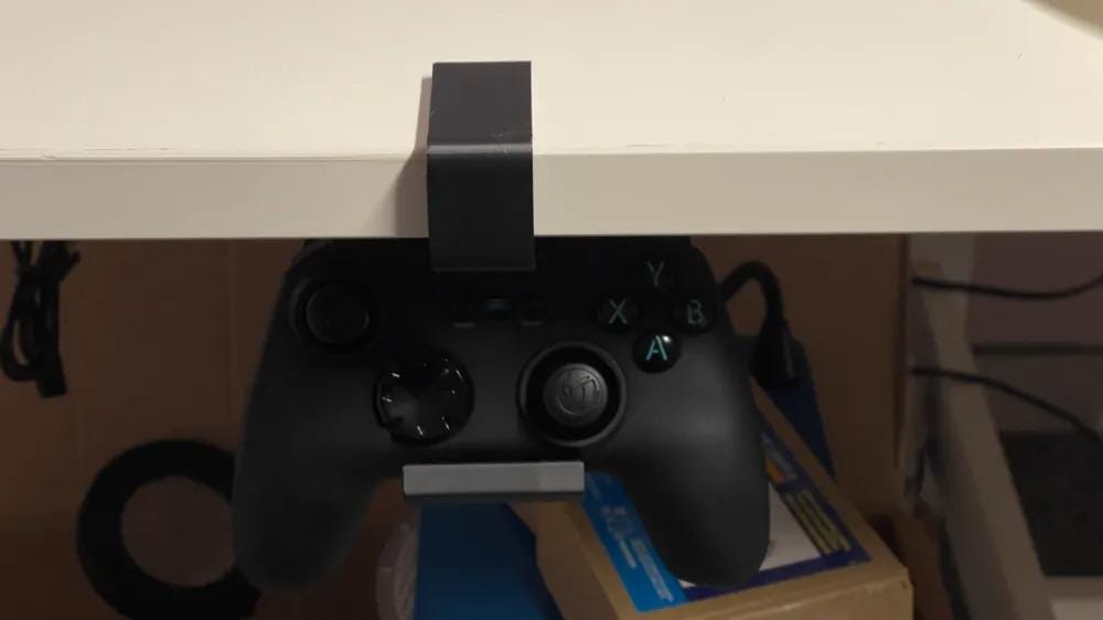 Under Desk Controller Holder | Gaming Headphone Stand | Desk Clip Organizer | Cable Management | Gaming Accessory - BatCountryCraftsUSA