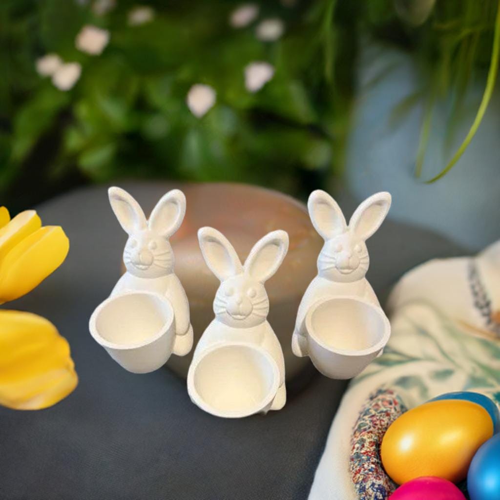Easter Bunny Planter | Spring Plant Pot | Succulent Holder | Easter Basket Alternative | Home Decor | Easter Gift | Chocolate Egg Holder - BatCountryCraftsUSA