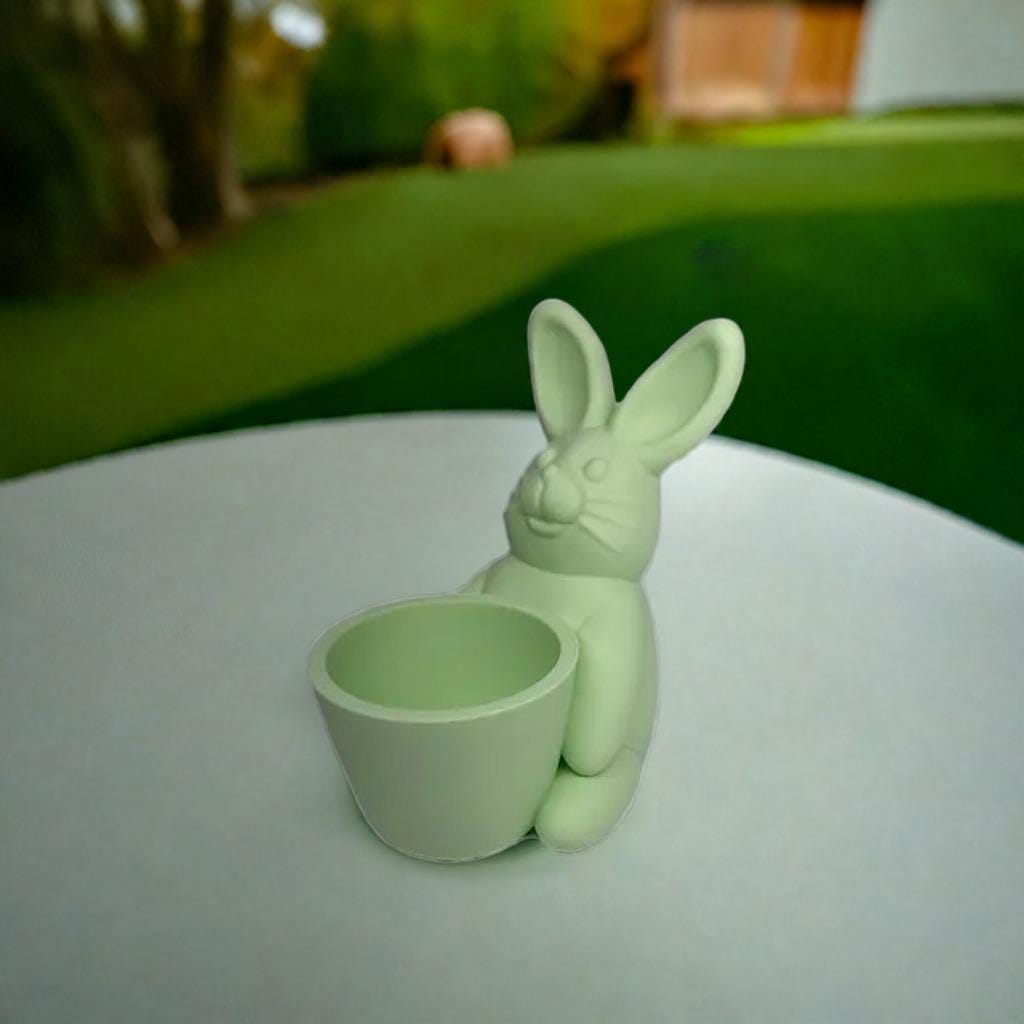 Easter Bunny Planter | Spring Plant Pot | Succulent Holder | Easter Basket Alternative | Home Decor | Easter Gift | Chocolate Egg Holder - BatCountryCraftsUSA