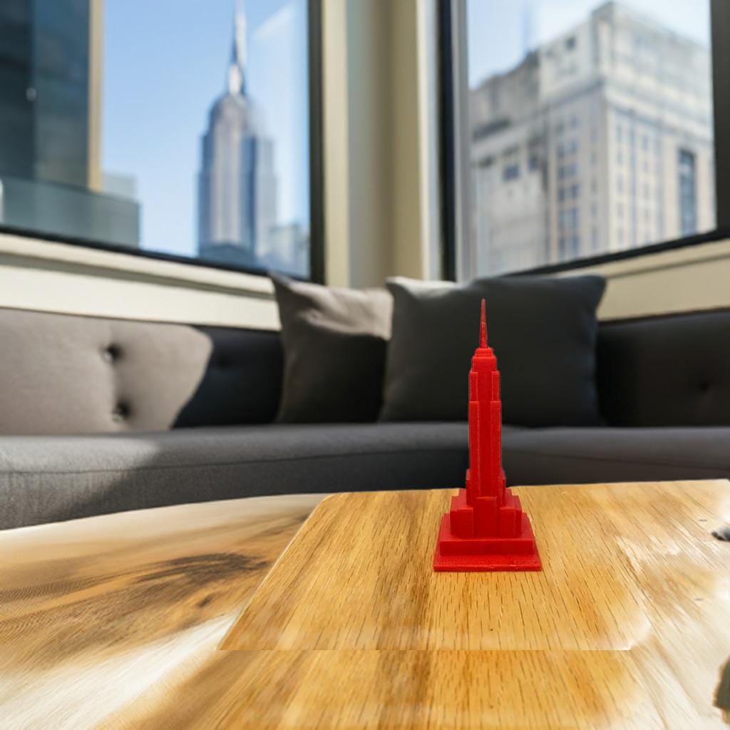 Empire State Building Miniature Model | New York Landmark Replica | Art Deco Skyscraper | Desktop Decoration | NYC Architectural Model | - BatCountryCraftsUSA