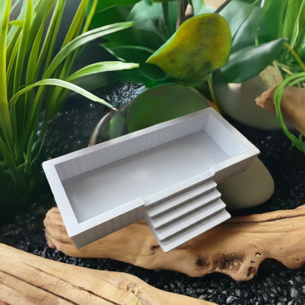 Hermit Crab Long Soaking Pool | Rectangle Pet Bath Station | Crabitat Swimming Area | Aquarium Water Dish - BatCountryCraftsUSA