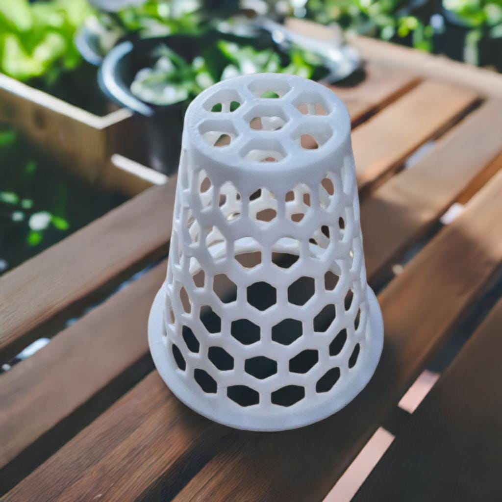 Hydroponic Net Pot | 2" Plant Cultivation Cup | Aeroponic Growing Basket | Hexagon Design Mesh Pot | Indoor Gardening System Accessory - BatCountryCraftsUSA