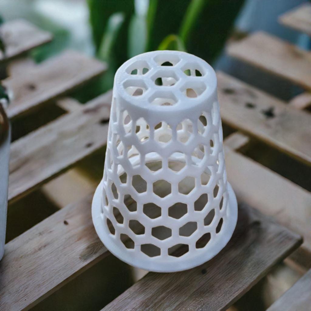 Hydroponic Net Pot | 2" Plant Cultivation Cup | Aeroponic Growing Basket | Hexagon Design Mesh Pot | Indoor Gardening System Accessory - BatCountryCraftsUSA