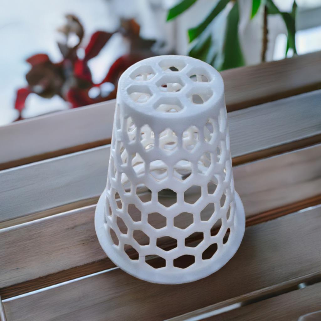 Hydroponic Net Pot | 2" Plant Cultivation Cup | Aeroponic Growing Basket | Hexagon Design Mesh Pot | Indoor Gardening System Accessory - BatCountryCraftsUSA