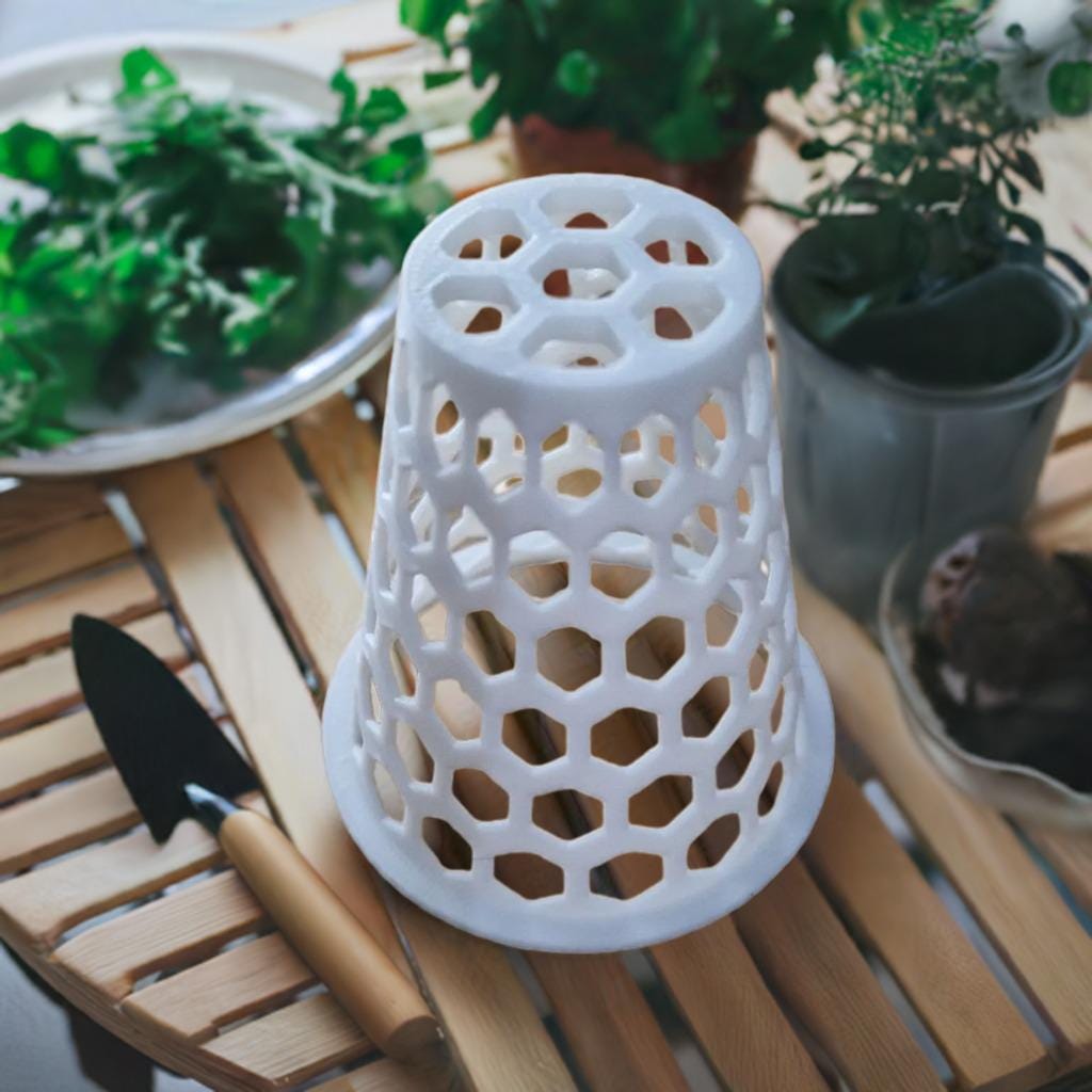 Hydroponic Net Pot | 2" Plant Cultivation Cup | Aeroponic Growing Basket | Hexagon Design Mesh Pot | Indoor Gardening System Accessory - BatCountryCraftsUSA